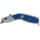 Нож технический КОБАЛЬТ 'Дельфин', трапециевидные лезвия 19 мм (3 шт.), металлический корпус, быстрая смена лезвия, блистер